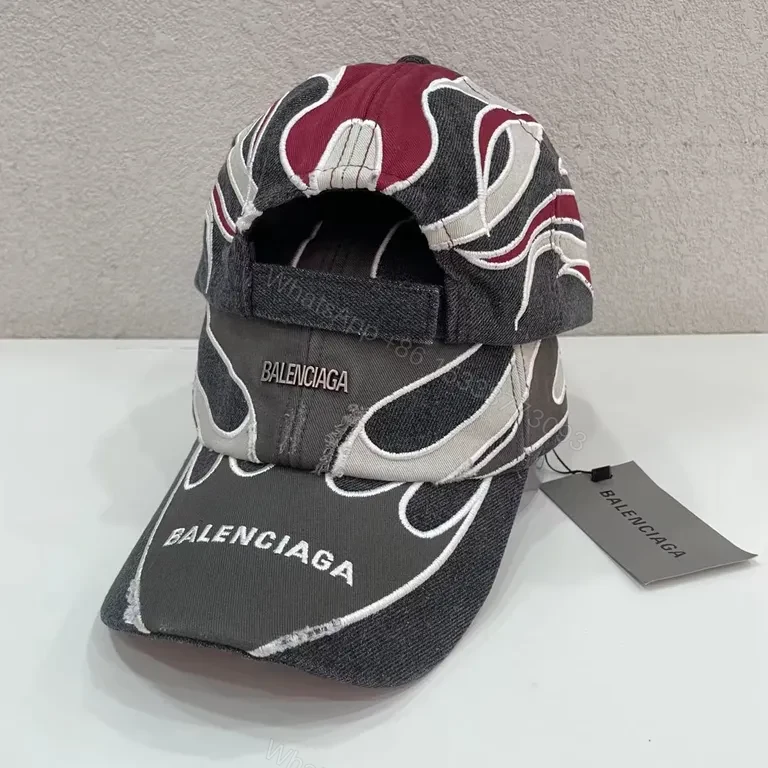 View 8 of Bold Texture Cap: Balenciaga-Inspired Patterned Logo Cap