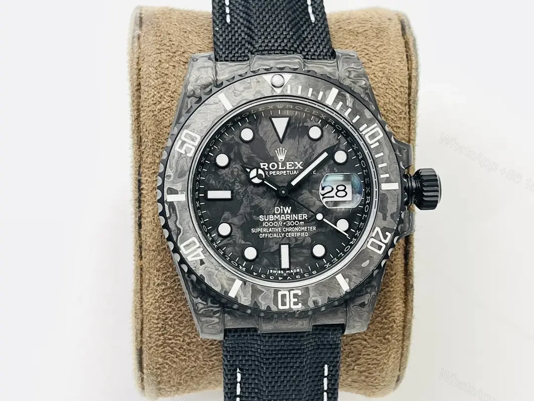 Rolex Submariner Carbon 40mm with Grey Camouflage Fabric Strap Premium Edition ROL-SUB-CARB-40-GRY-CAMO — view 1
