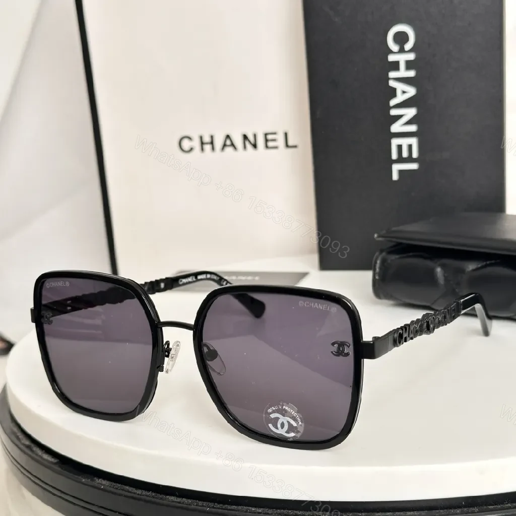View 8 of Tortoiseshell Square Sunglasses with Gold Accents, Luxe Style