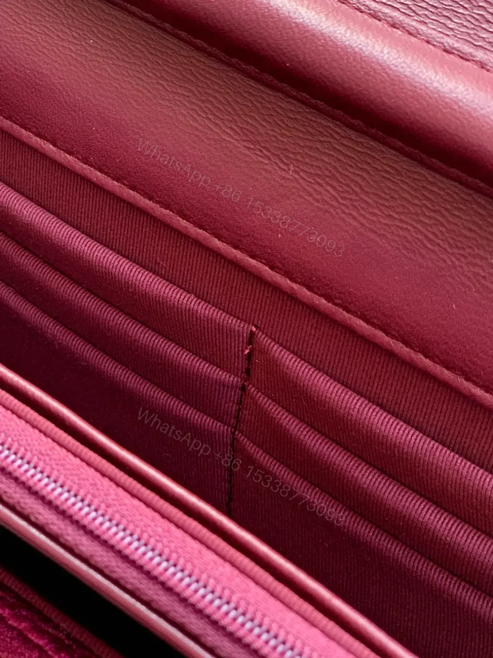 View 2 of Velvet Crossbody Bag: Burgundy, Gold Hardware, Quilted Chic