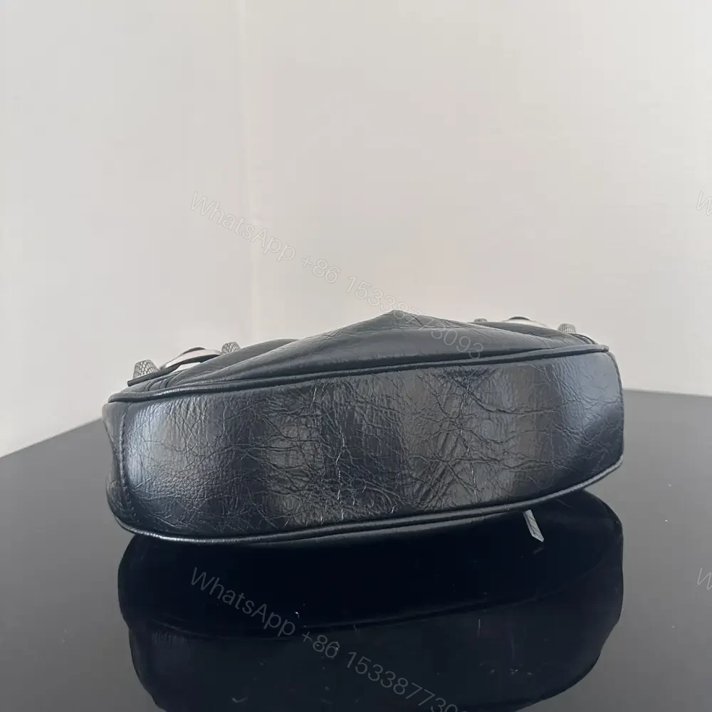 View 6 of 高仿Balenciaga*LeCagole朋克單肩包黑色XS