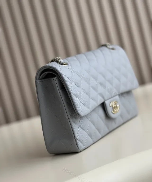 View 8 of Textured Quilted Gray Flap Bag: Everyday Luxury, Leather, Chic