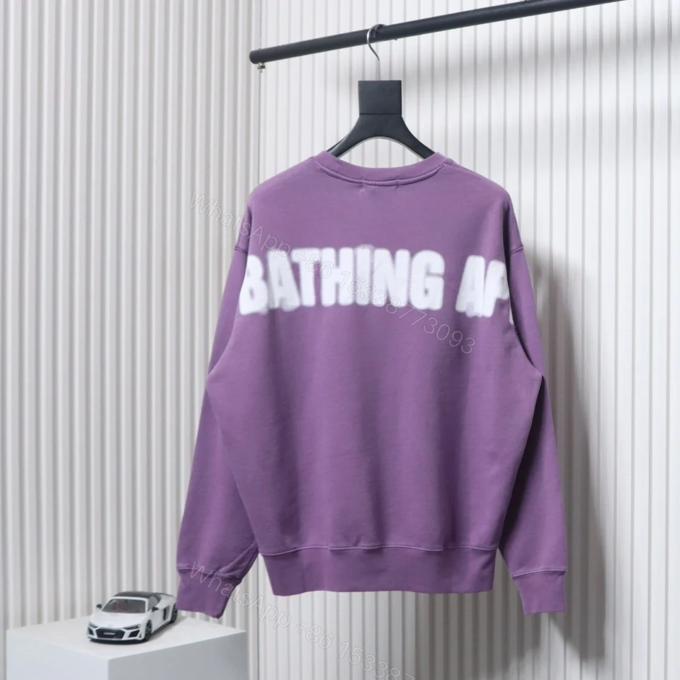 View 4 of BAPE 24FW Ape Head Purple Sweatshirt