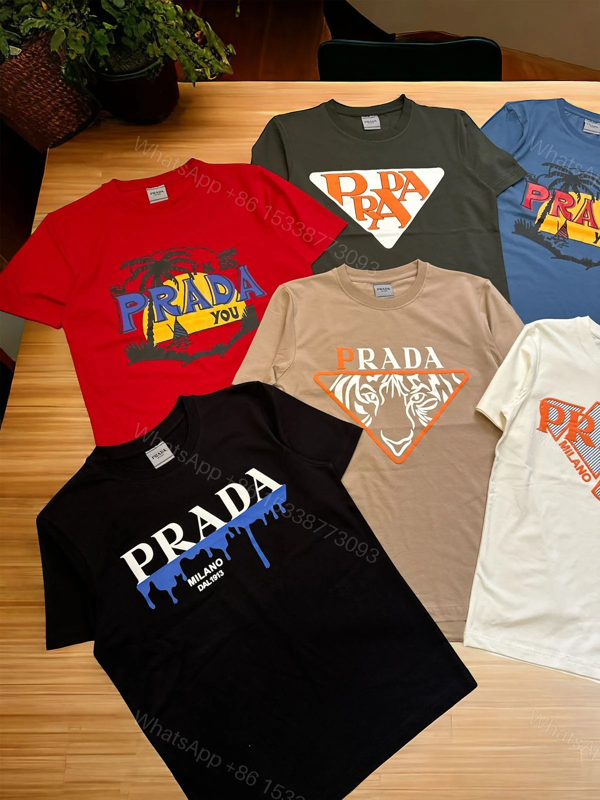 View 4 of FIRST COPY PRADA EXCLUSIVE COTTON LYCRA CREWS T-SHIRT