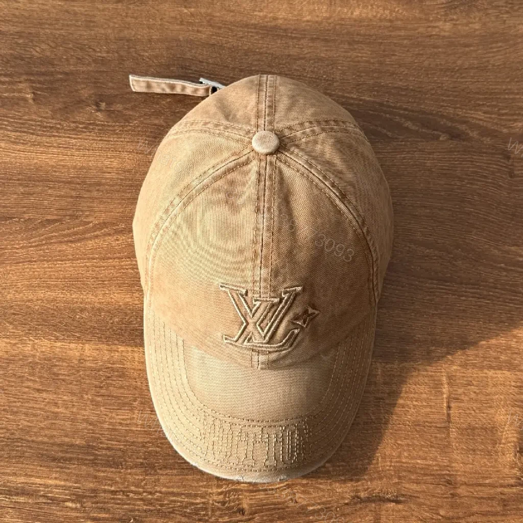 View 7 of Textured Cotton Cap – Neutral Sand, Subtle Logo, Structured Style