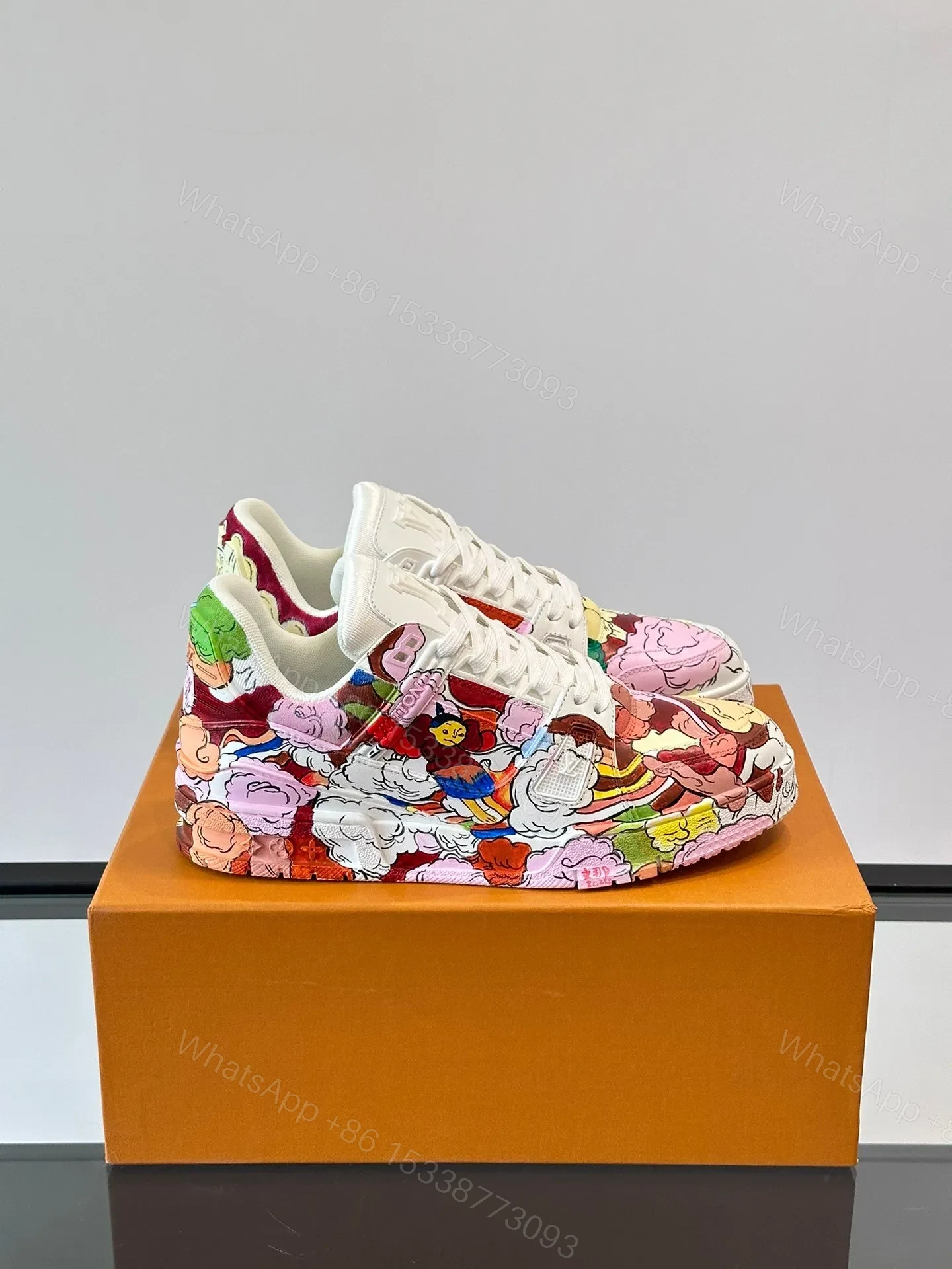 LV Men Multicolor Leather Sneakers — view 1