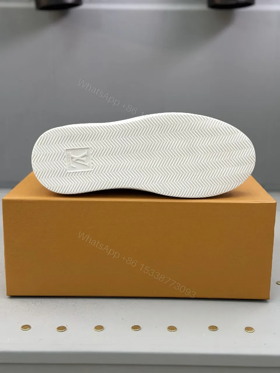 View 6 of Brown & White Leather Runner: Modern Luxury Sneaker Comfort