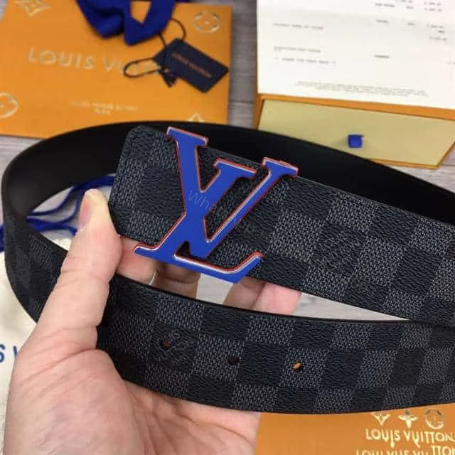 View 3 of LOUIS VUITTON INITIALES 40MM REVERSIBLE DAMIER INFINI LEATHER BELT – B87