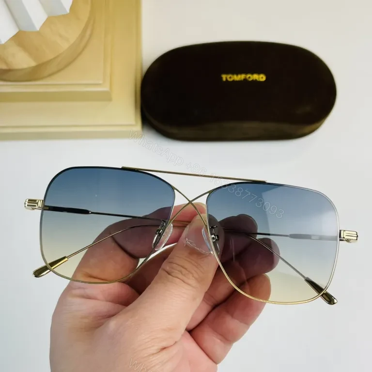 View 4 of Gradient-Tone Gold Sunglasses â€” Tom Ford Designer eyewear