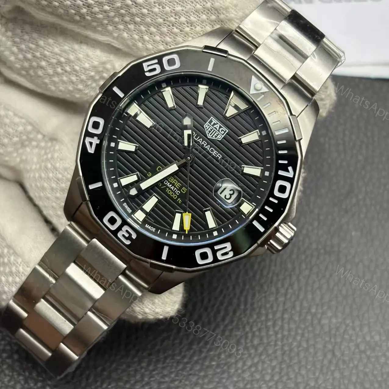 View 10 of Tag Heuer Aquaracer CALIBRE 5 Replica 43MM CERAMIC BEZEL MENS WATCH