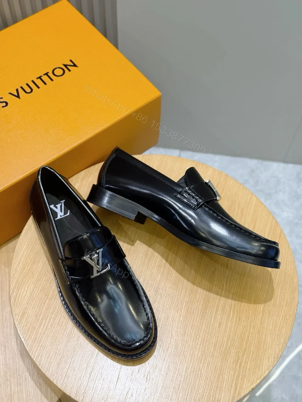 View 6 of Polished Leather Loafers with LV Hardware: Sleek, All-Day Elevation