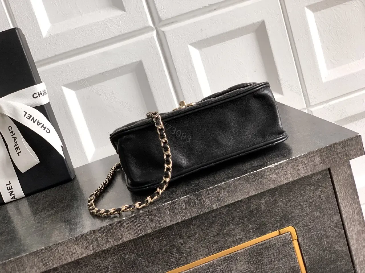 View 9 of Quilted Mini Bag: Gold-Tone Hardware, Elegant Chic Signature