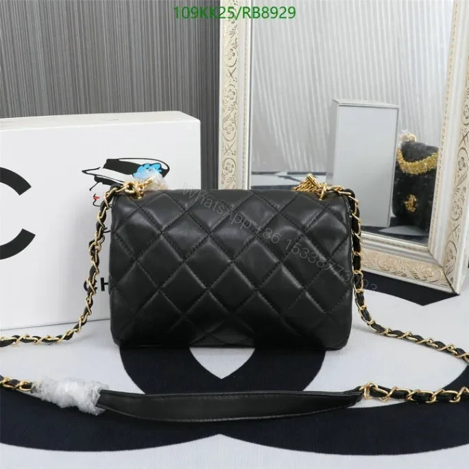 View 19 of Chanel Knockoff Quilted Red Classic Flap Bag RB8929