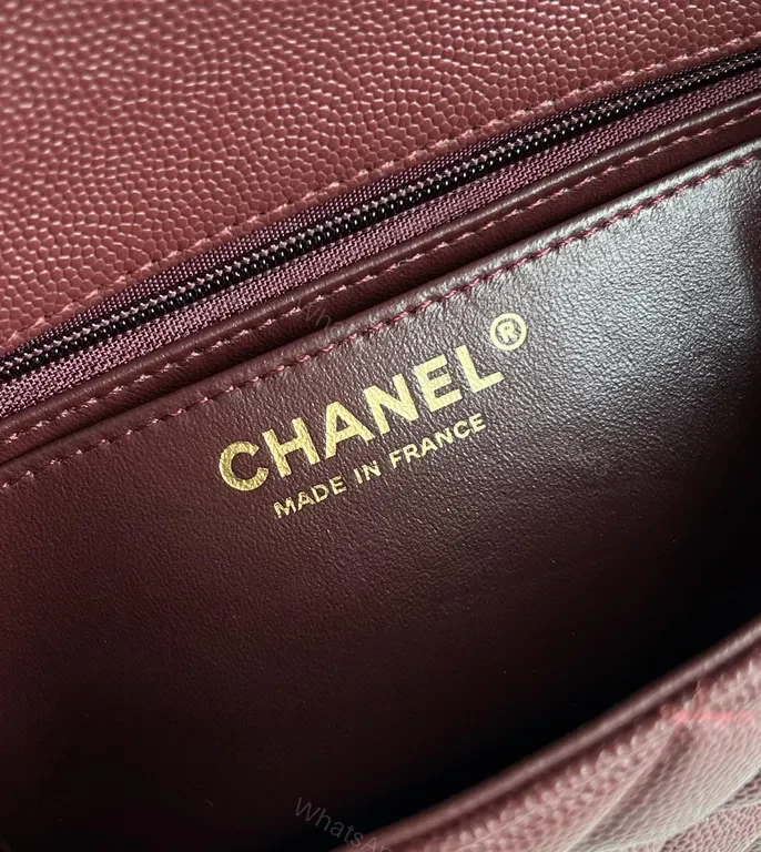View 9 of Chic Burgundy Quilted Crossbody Bag with Chain Strap