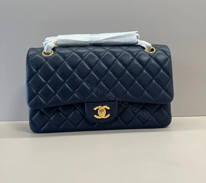 View 2 of Chanel Classic Flap Dark Navy Blue Handbag