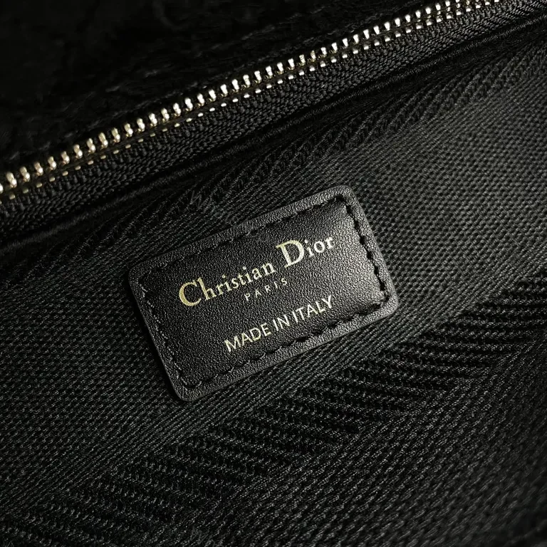 View 2 of Compact Lace-Texture Dior Logo Tote: Luxe City Bag
