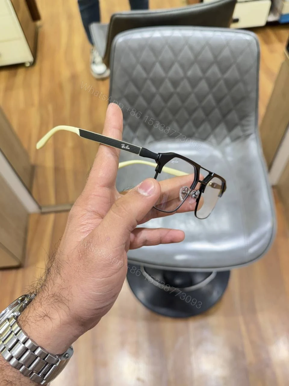 View 2 of First Copy RayBan 04 Black Yellow Premium Sunglasses Luxury UV Protected Eyewear
