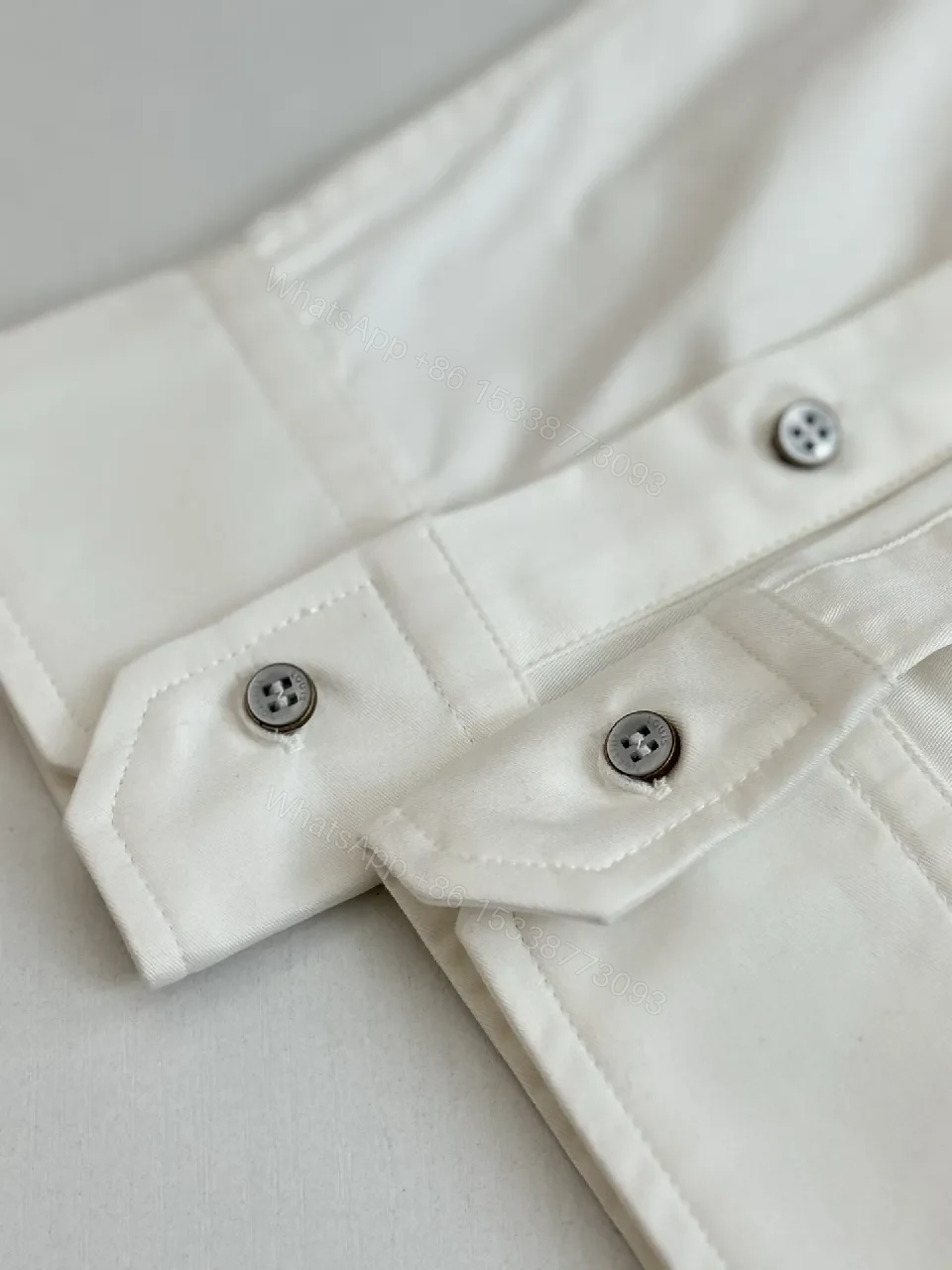 View 9 of Patterned White Shirt - Monogram Detailing, Lux Everyday Comfort