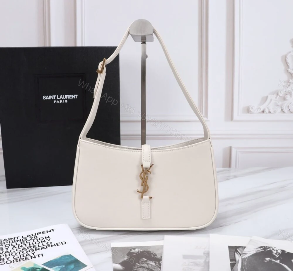 View 2 of Saint Laurent Le 5 À 7 Hobo Bag In Smooth White 23Cm 6572282R20W9207