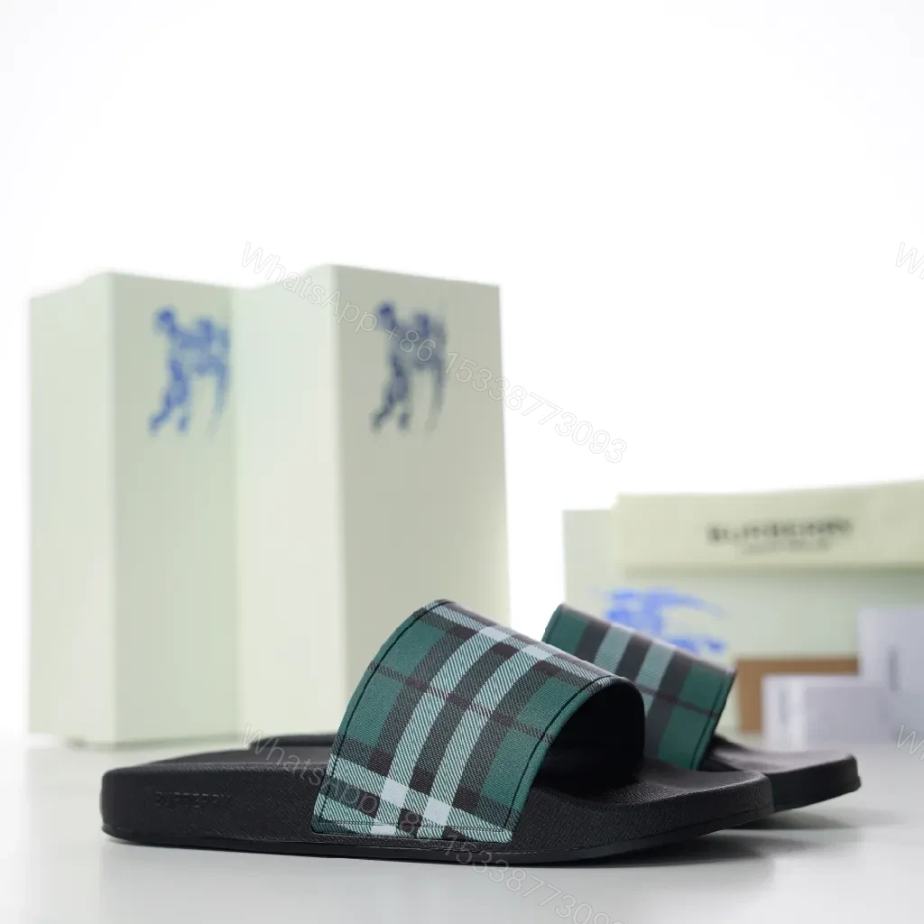 View 6 of Patterned Slip-Ons with Plaid Strap: All-Day Comfort Slide