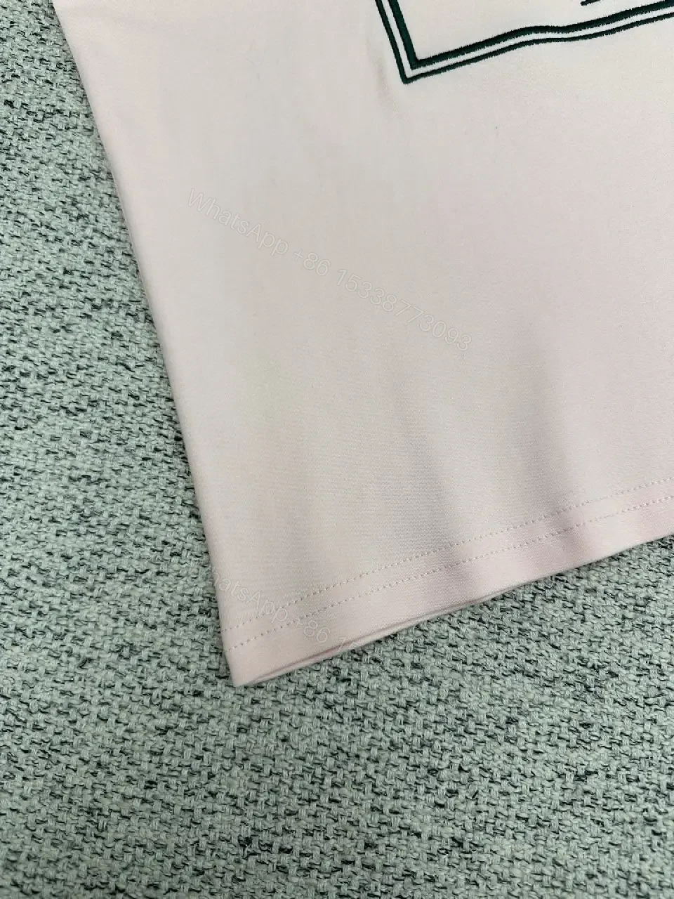View 2 of Soft Cotton Tee: Minimal Couture Print Tee