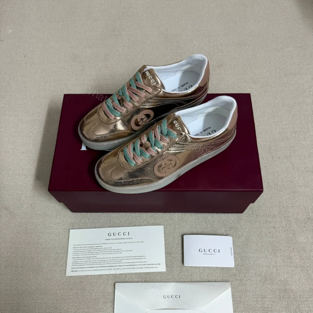 View 6 of Gucci Women G75 Sneaker Bronze Textured