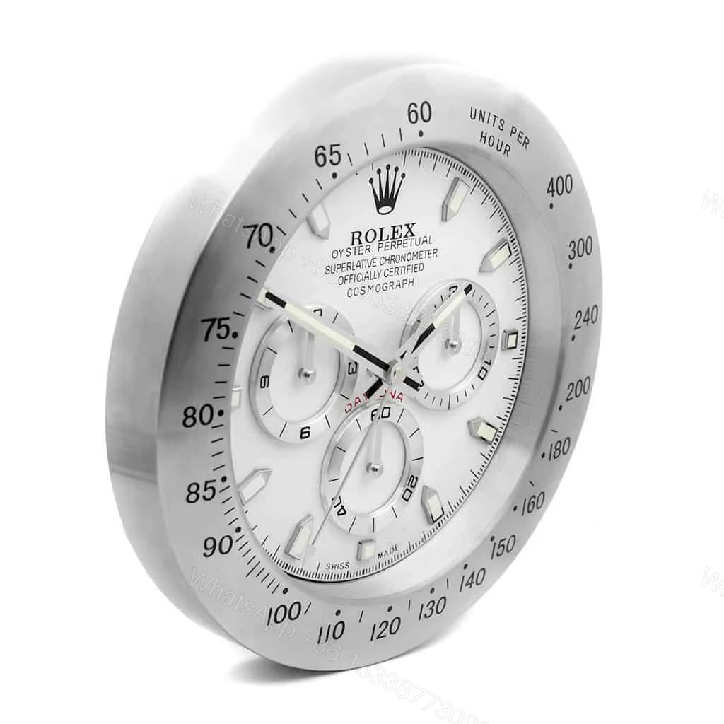ROLEX WALL CLOCK – ROLEX DAYTONA SILVER — view 1