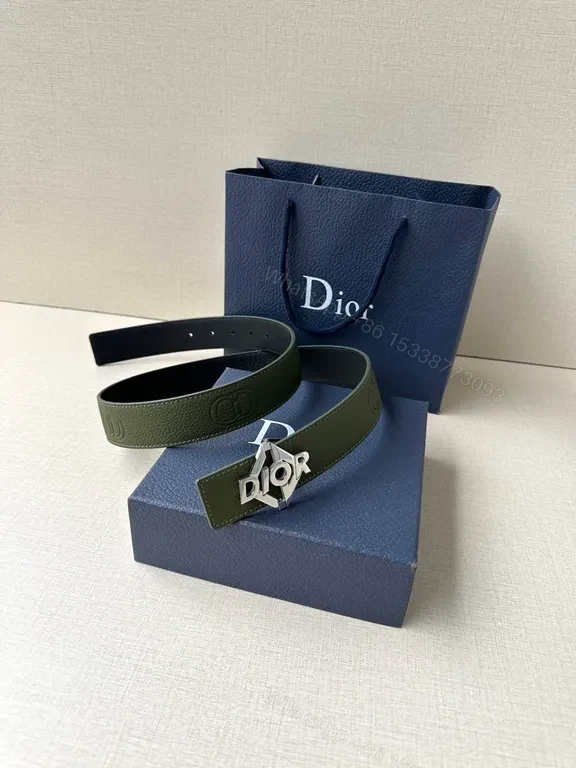 View 9 of Olive/Black Full-Grain Leather Belt: Minimalist Hardware Shine