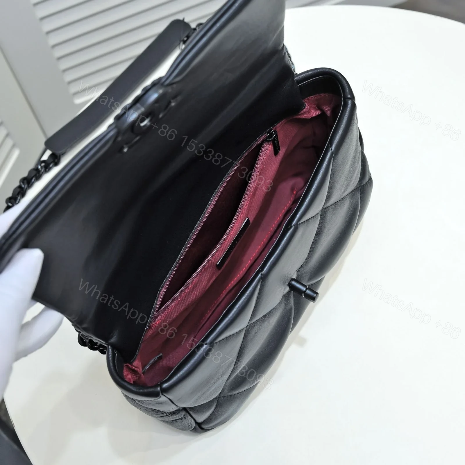 View 3 of CHANEL 19 FLAP BAG 26CM ALL BLACK