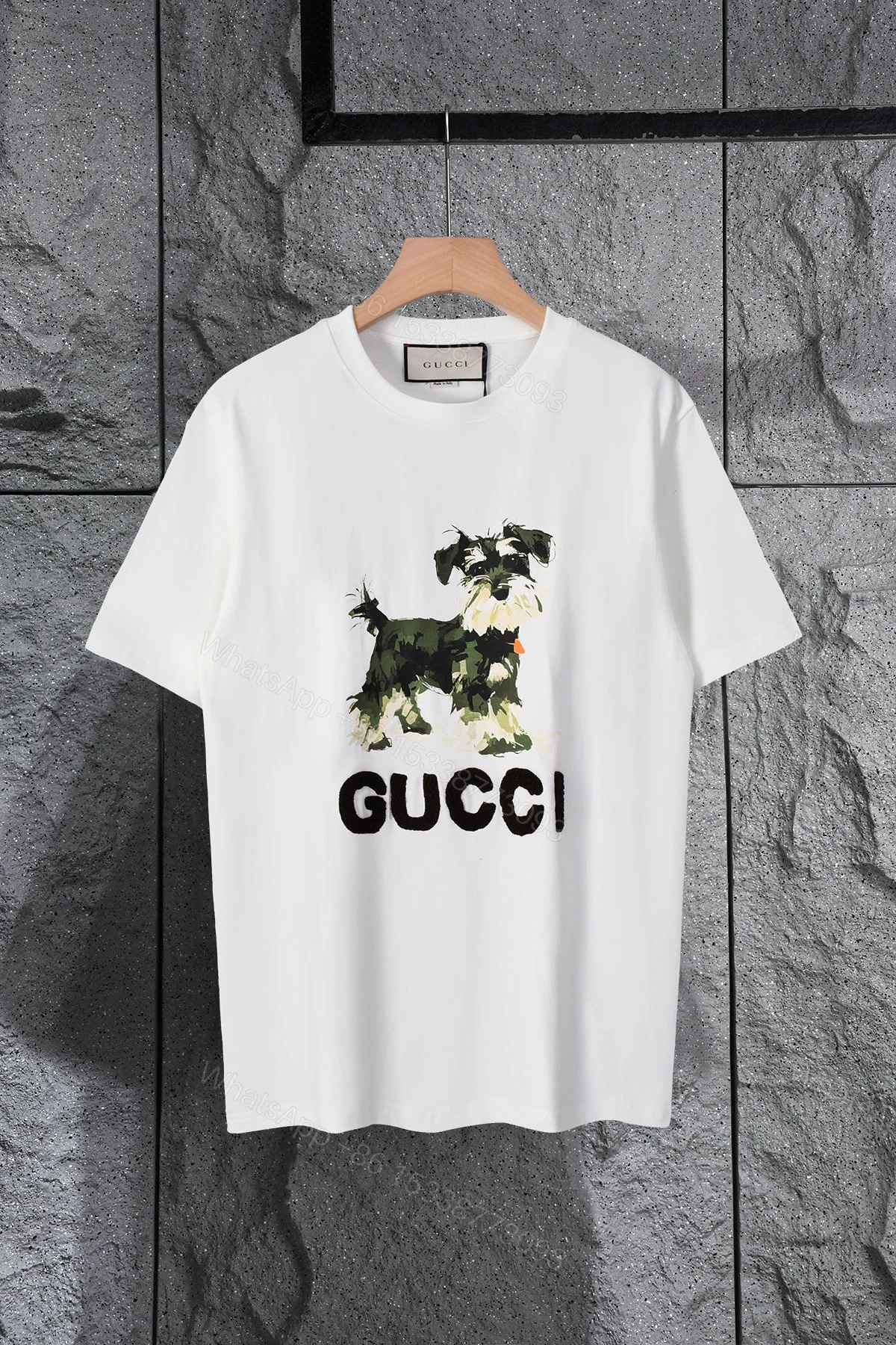 Gucci精品仿製女款白T 萌犬主題印花圖案 百搭街頭人氣款 — view 1
