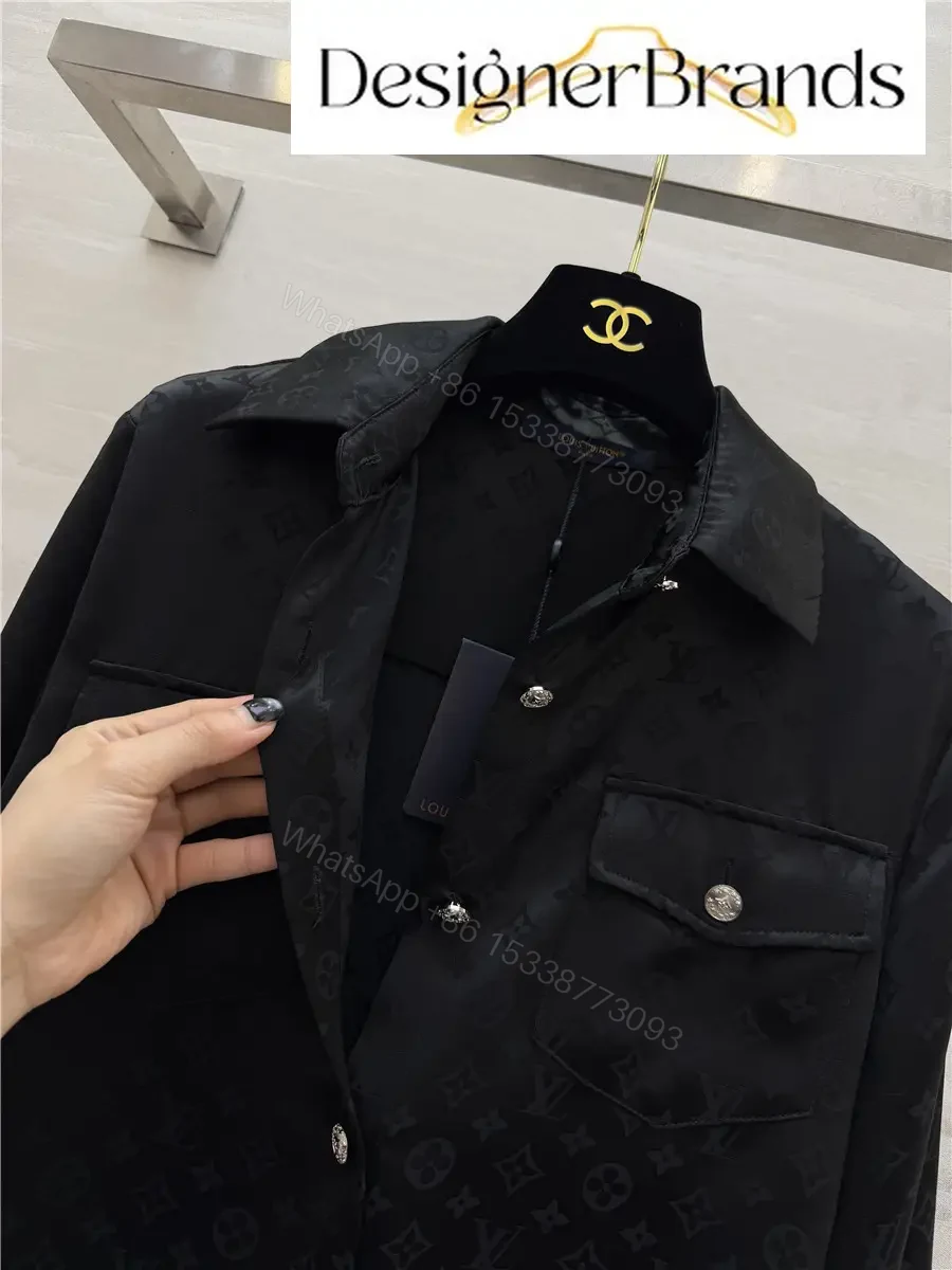 View 8 of Louis Vuitton Black Silk Jacquard Shirt