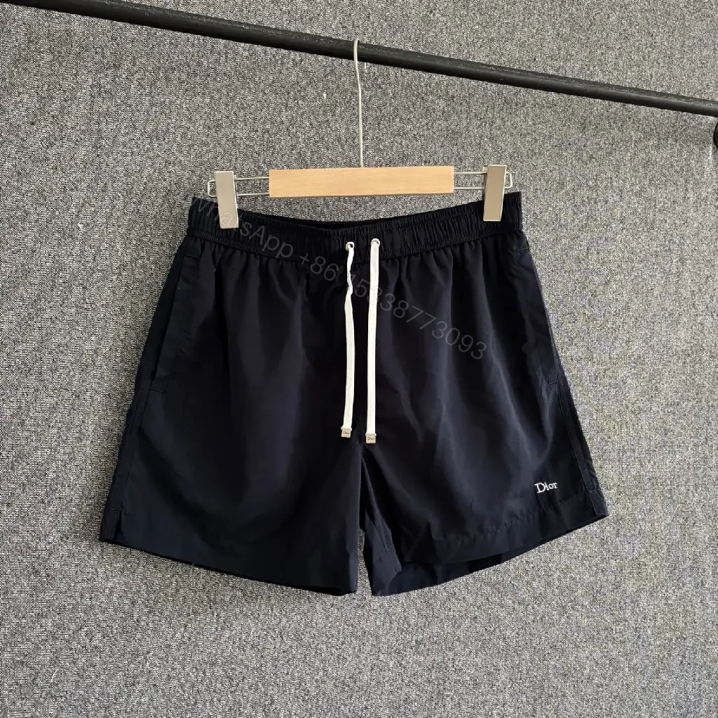 View 3 of Black Nylon Swim Shorts Drawstring Quick-Dry Dior-style