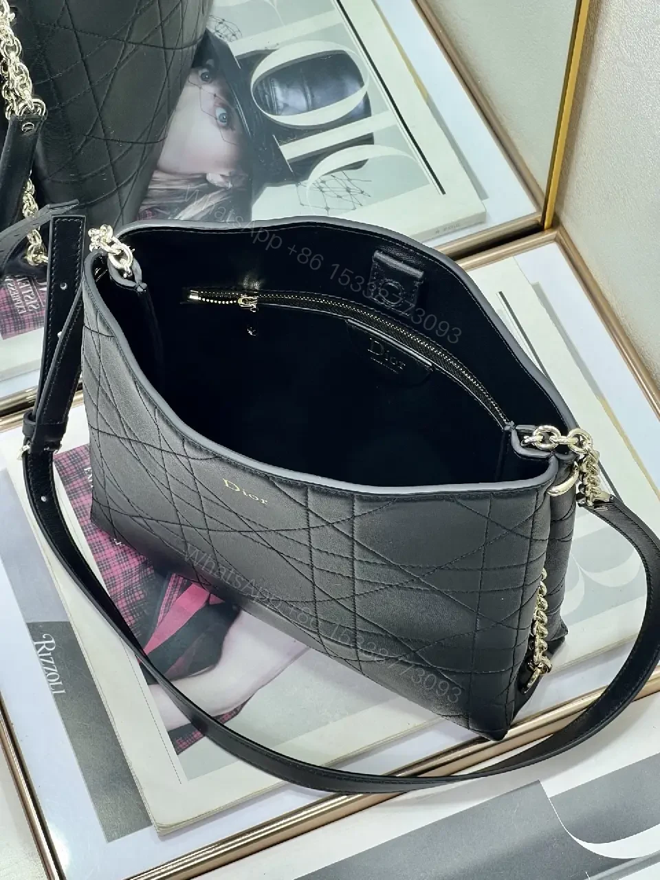 View 9 of Quilted Leather Crossbody: Structured Iconic Style Bag