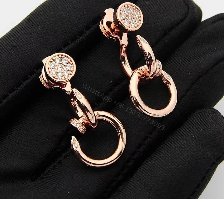 View 4 of Cartier Replica Juste un Clou Double Diamond Earrings TJ069