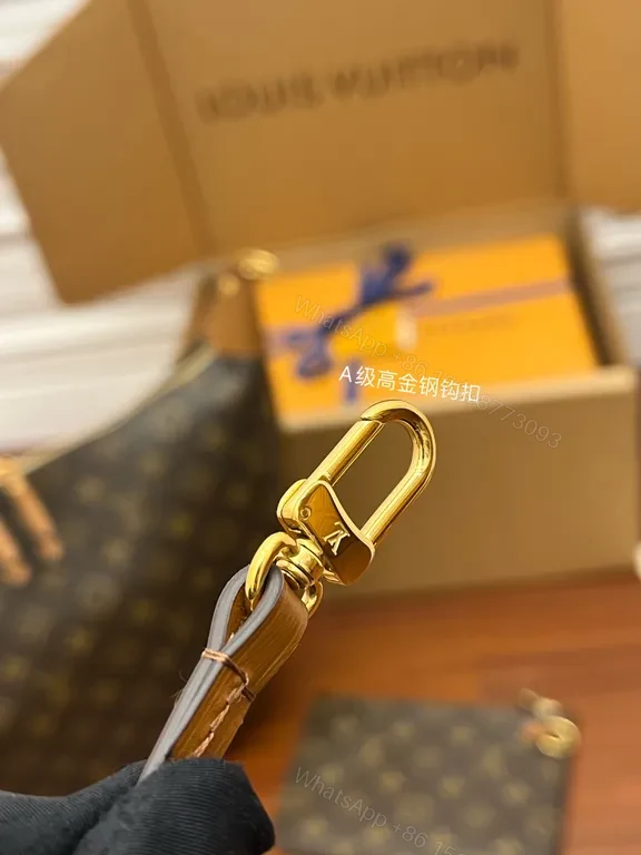 View 4 of Chic Monogram Crescent Bag â€” Luxury, Versatile, LV-Inspired Accessory