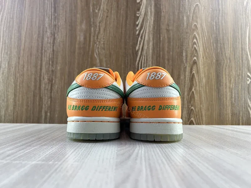 View 10 of Orange-Accent Nike-Style Low-Tops: Luxe Everyday Comfort Sneakers