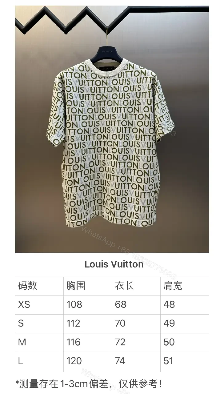 View 11 of White Monogram Short-Sleeve Crewneck T-Shirt with All-Over LV Pattern