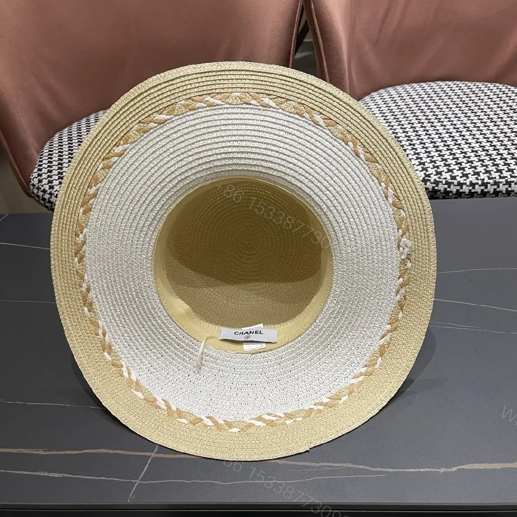 View 8 of Chic Straw Panama Hat with Signature Ribbon, Sun-Ready Elevation