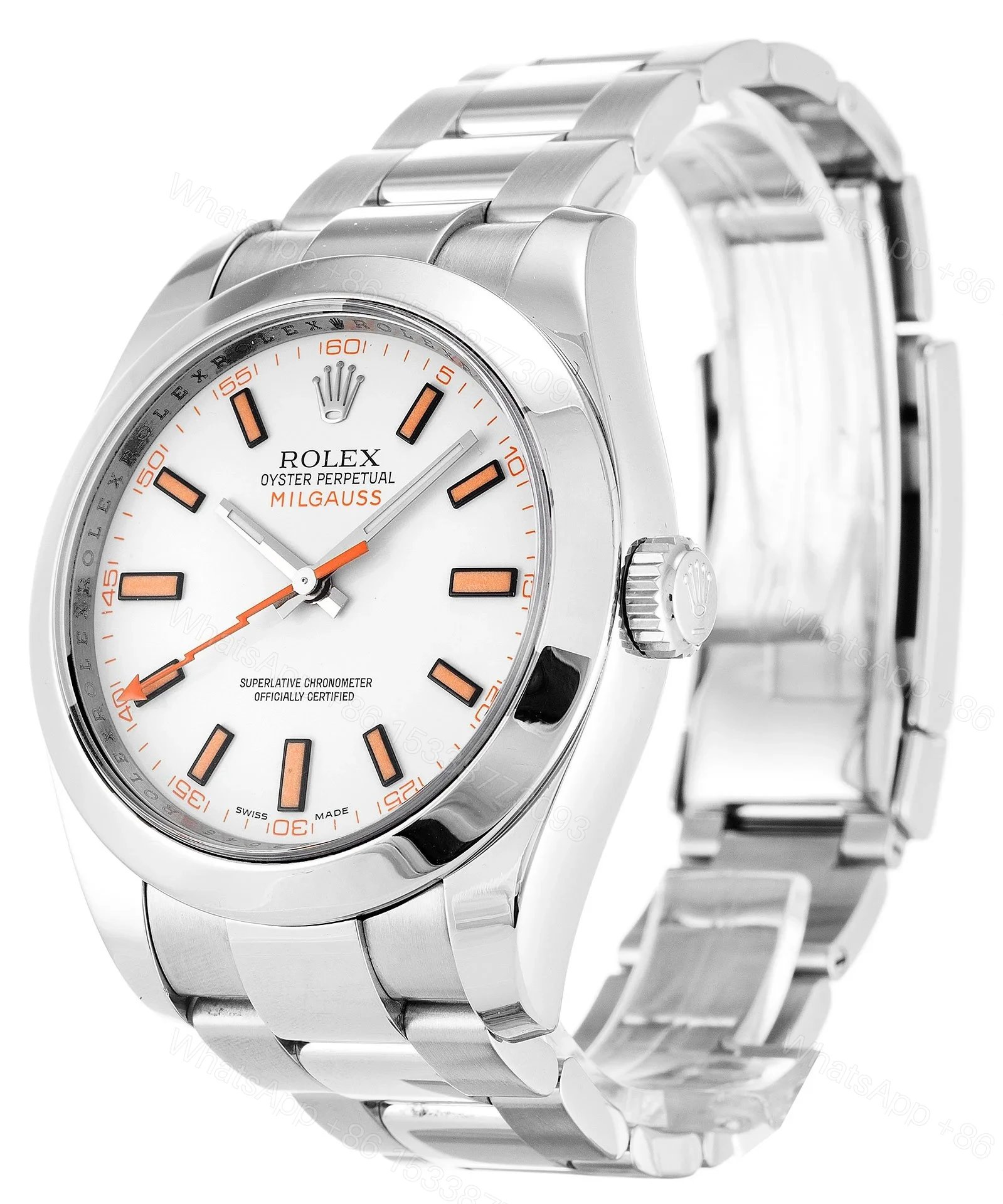 View 2 of Replica Rolex Milgauss White Dial 116400