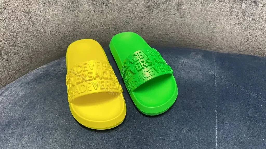 View 3 of Neon Versace Slide: Bold Color, All-Day Comfort (60 chars)