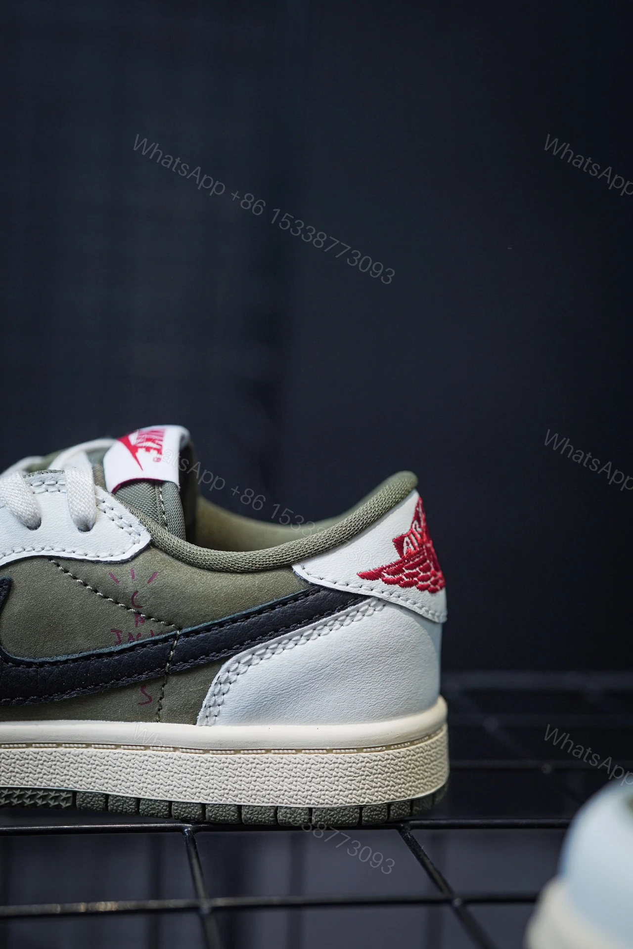 View 5 of Kid Shoes TS x Air Jordan 1 Low Olive