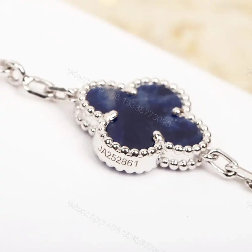 View 5 of 高仿首飾VanCleef&Arpels*RP7S400彼得石白金手鏈