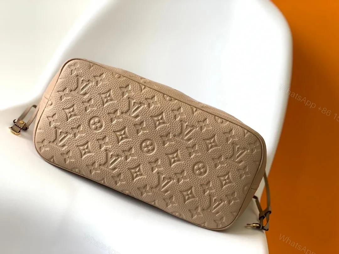 View 7 of LV NEVERFULL MM 32 BEIGE MONOGRAM EMPREINTE LEATHER