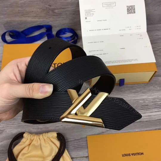 View 5 of LOUIS VUITTON EPI LEATHER LV TWIST 40MM BELT M0068W BLACK – B138