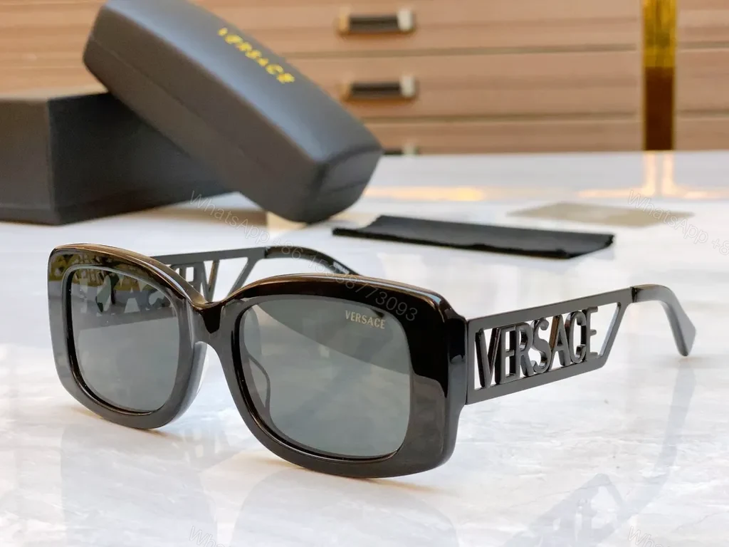 View 5 of Blue Acetate Sculpted Frame Sunglasses - Premium Logo, UV400 Lenses