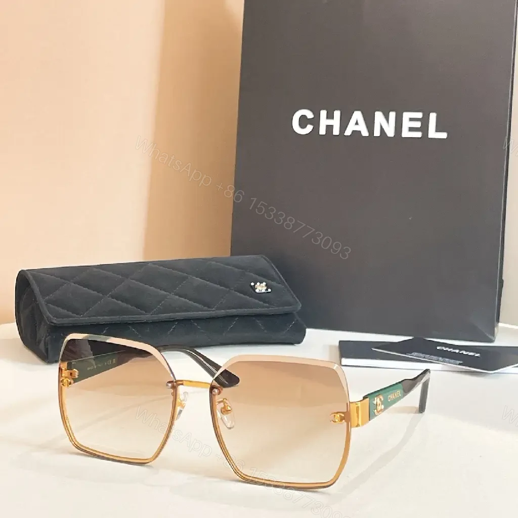 View 2 of Square-Frame Shine Sunglasses: Gold-Tone, Gradient Lenses, Luxe Style