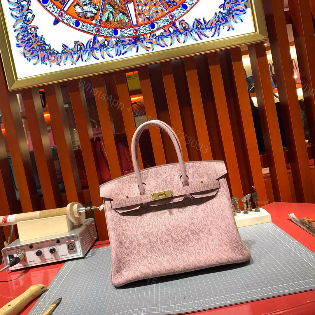 HERMES BIRKIN 30CM LIGHT PINK TOGO LEATHER GOLD HARDWARE — view 1
