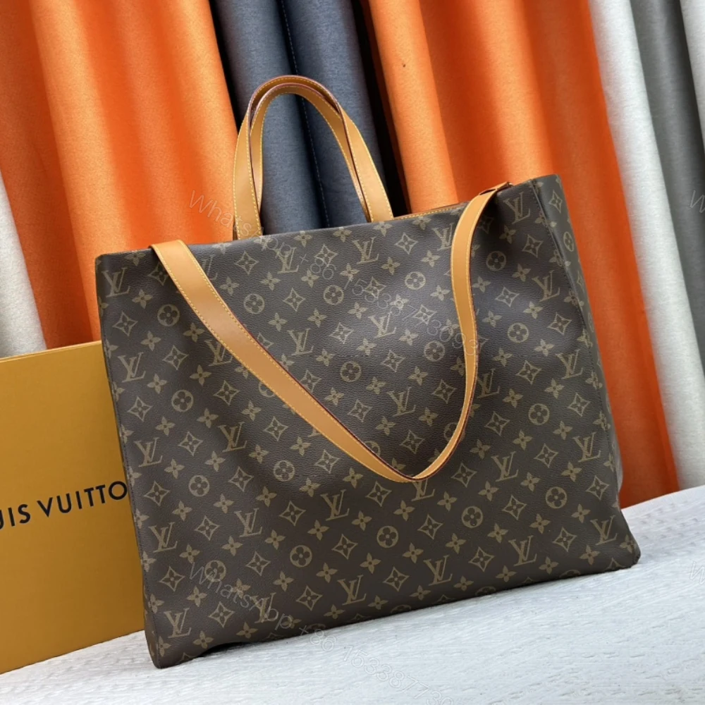 View 5 of LOUIS VUITTON SHOPPER TOTE MM MONOGRAM BROWN 40CM