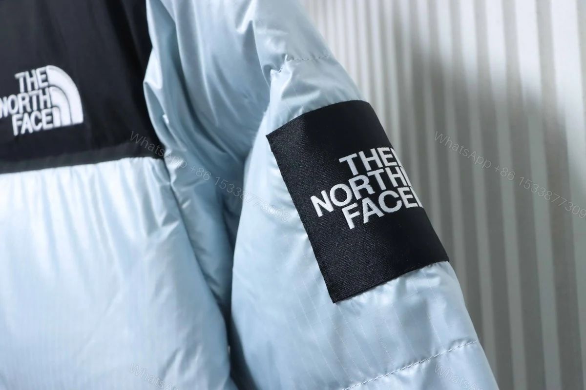 View 2 of TheNorthFace Large checkered down jacket 'Blue Black'