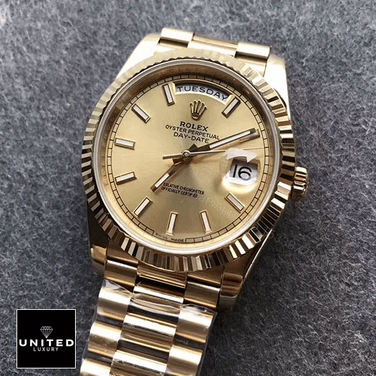 View 6 of Rolex Presidential Yellow Gold 228238-0003 Replica